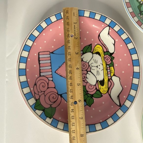 Easter Plates Rabbits Set of 3 - Picture 7 of 7